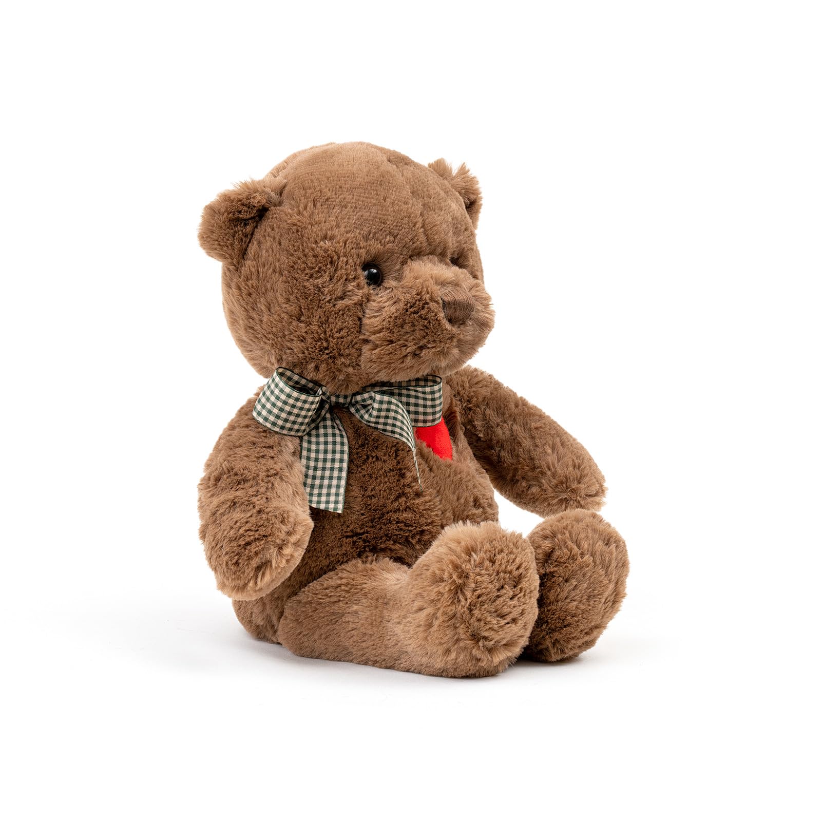11” Brown Teddy Bear with Heart – Soft Plush Stuffed Animal Gift for Valentine’s Day, Birthday, Christmas