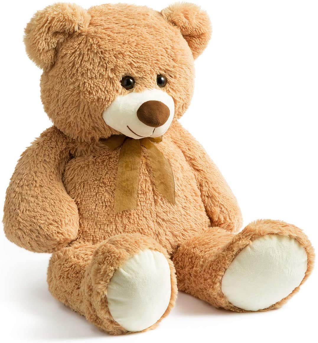 90cm Giant Teddy Bear Plush Stuffed Animal – Soft Tan Toy, Large Huggable Gift for Kids and Adults
